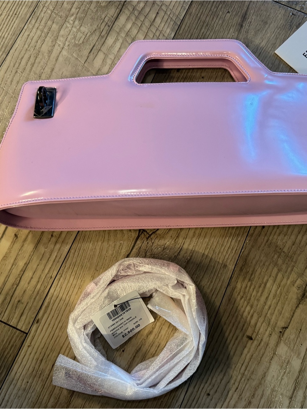 Pink Structured Handheld Tote Bag